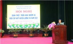 Huyện Lương Tài (Bắc Ninh): Quán triệt, triển khai nhiệm vụ diễn tập KVPT huyện